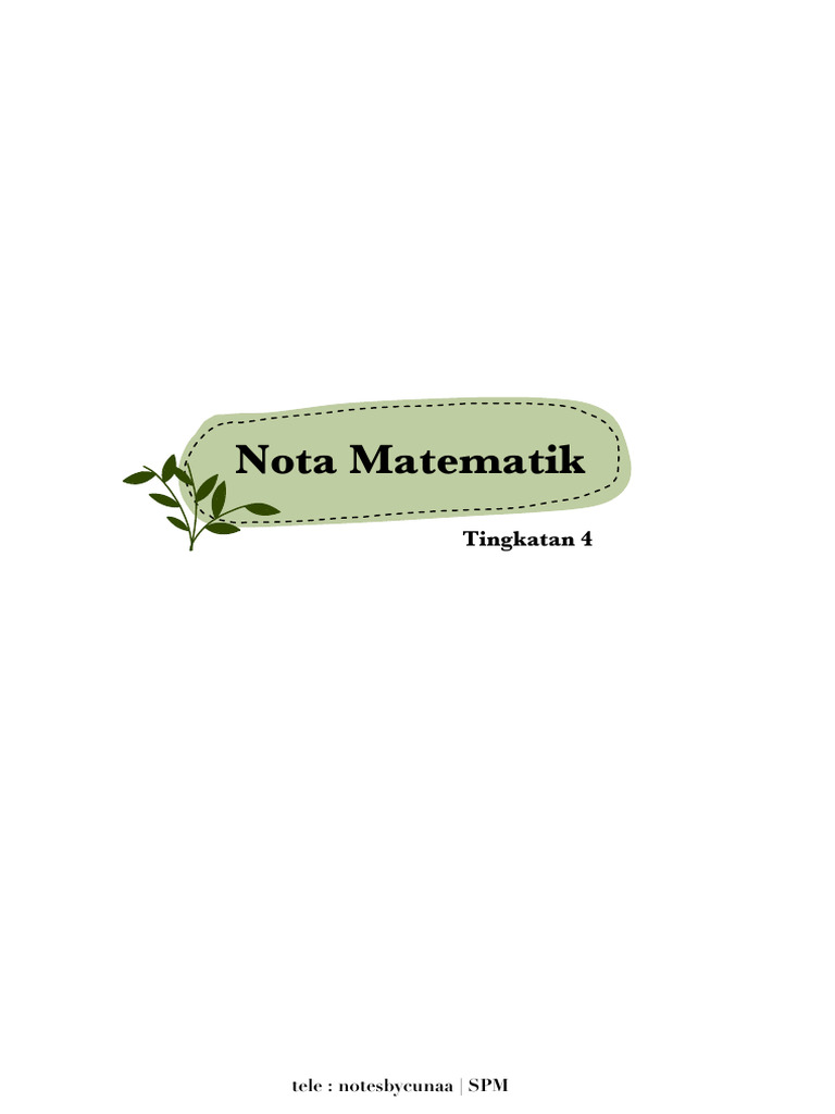 Nota Math f4 | PDF