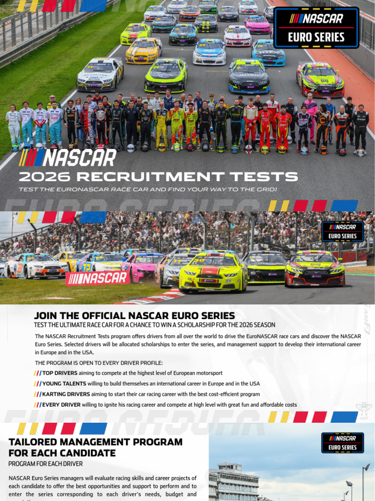 2026 EuroNASCAR Recruitment Tests | PDF | Stock Car Racing | Auto Racing