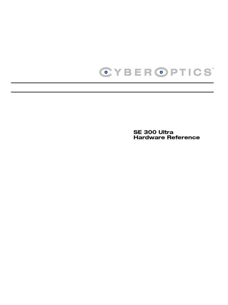 SE 300 Ultra Hardware Reference Guide | PDF | Laser | Electricity