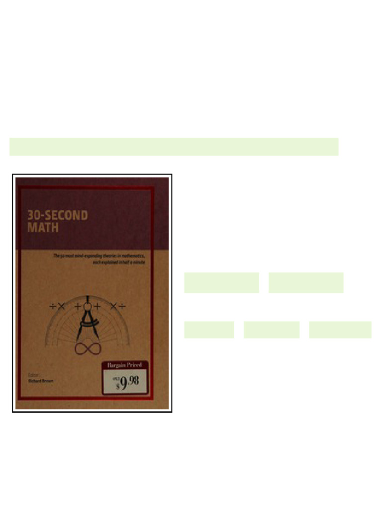 30-second math : the 50 most mind-expanding theories in mathematics ...