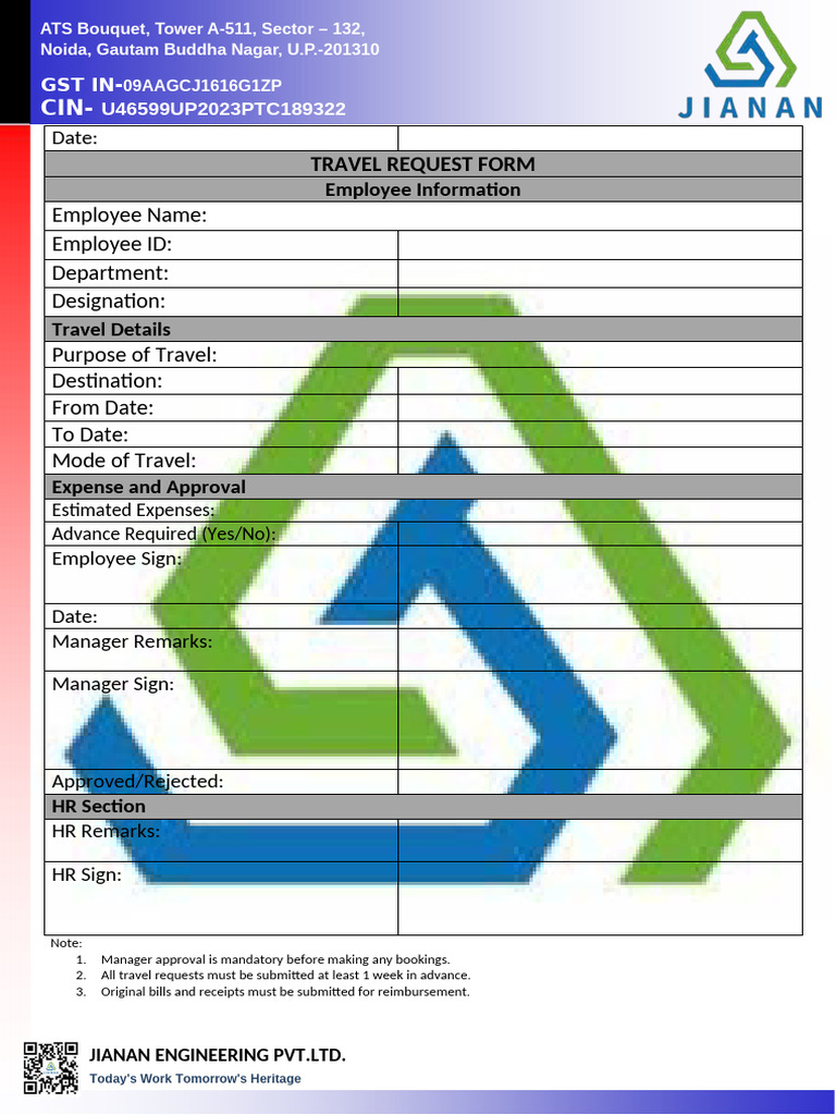 Travel Form | PDF