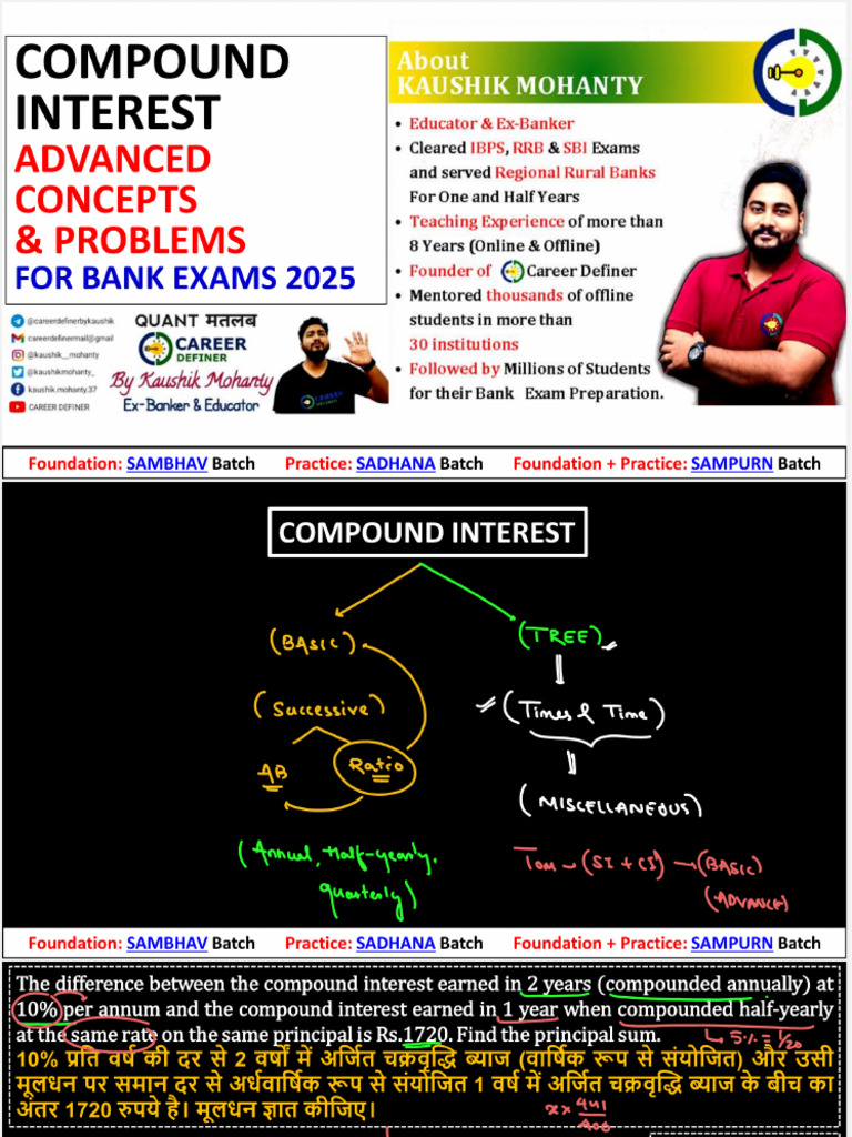 Compound Interest Advanced Concepts & Pr... | PDF