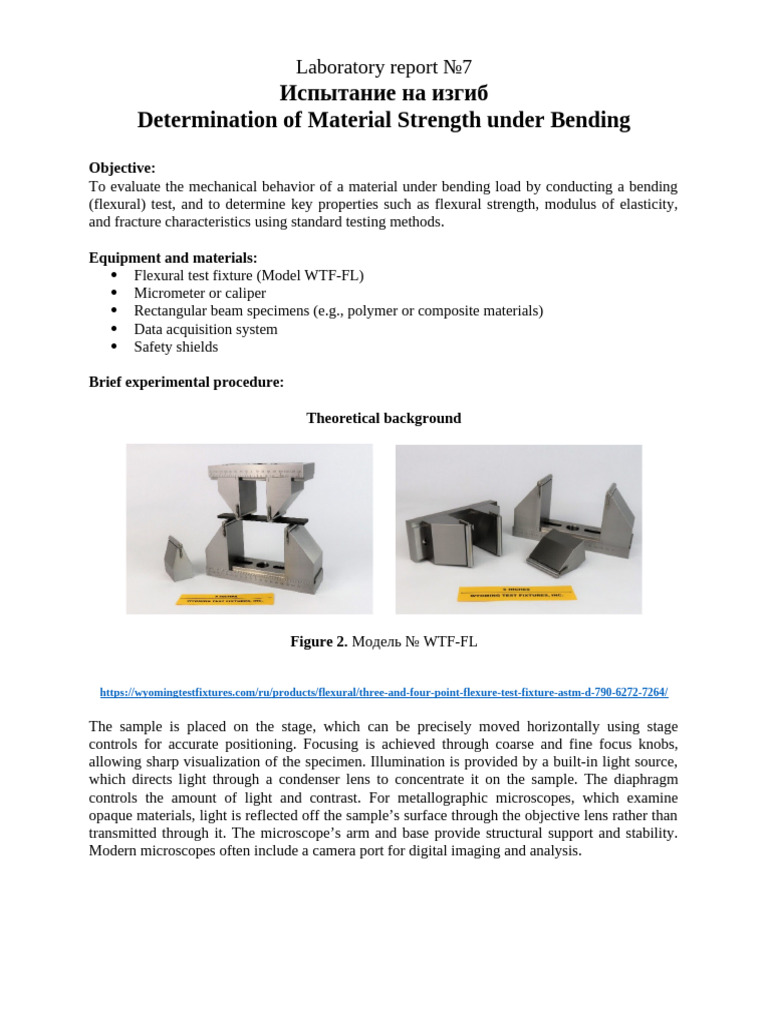 Bending Test for Material Strength Evaluation | PDF