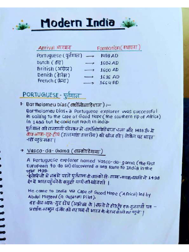 History Complete Hand Written Notes | PDF