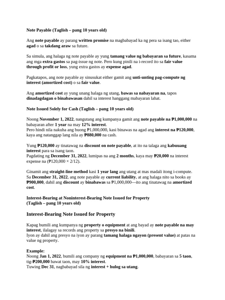Note Payable | PDF