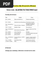 Daily Exam Preparation Routine | PDF