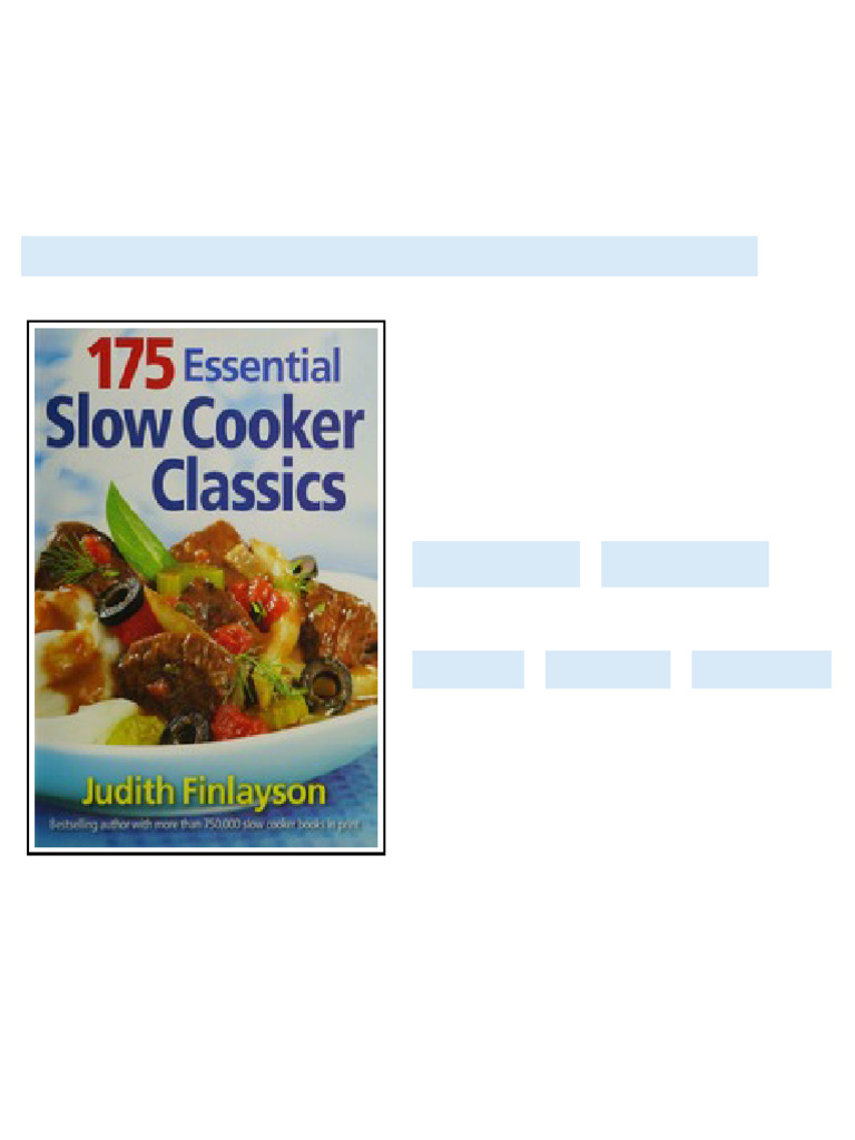 175 essential slow cooker classics ebook readable instantly | PDF