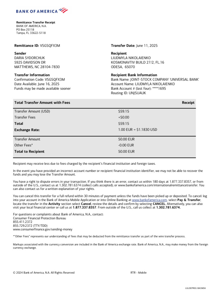 935217174 Remittance Transfer Receipt | PDF | Banks | Receipt