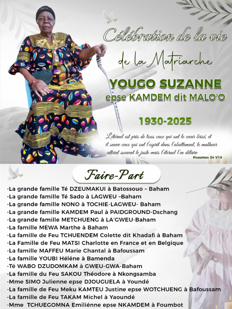 Programme Des Obseque Suzanne | PDF