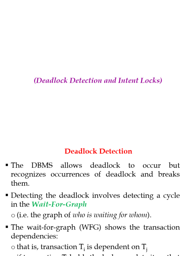Deadlock Detection and Recovery Methods | PDF | Algorithms | Applied Mathematics