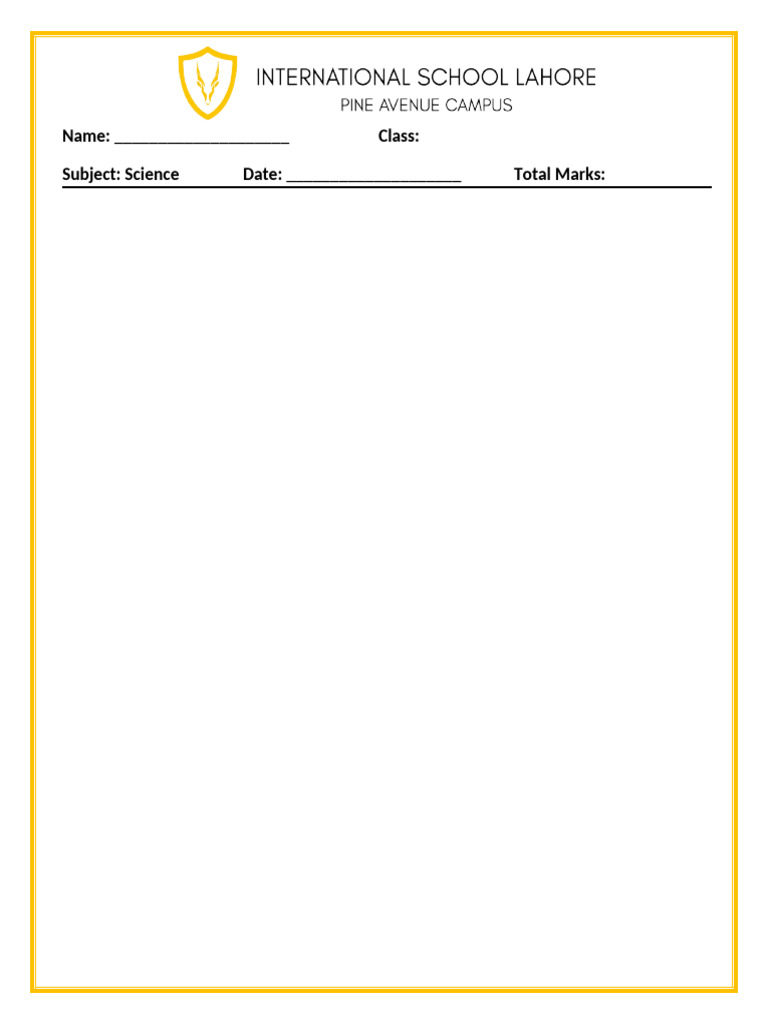 Worksheet Format | PDF