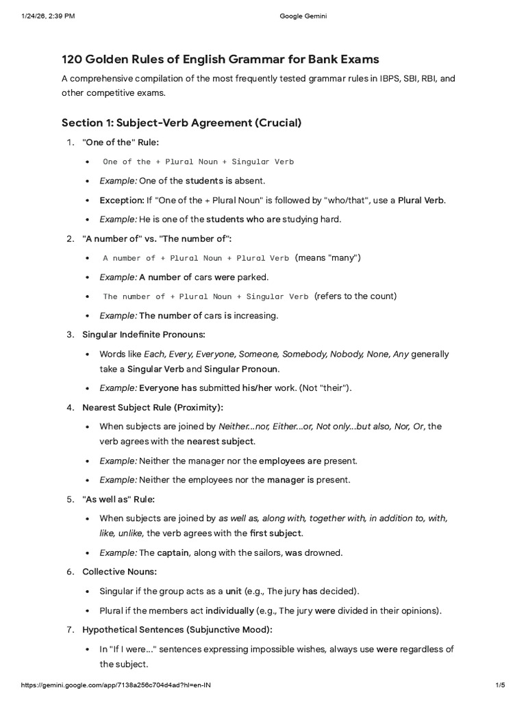 120 Essential English Grammar Rules | PDF | Grammatical Number | Plural