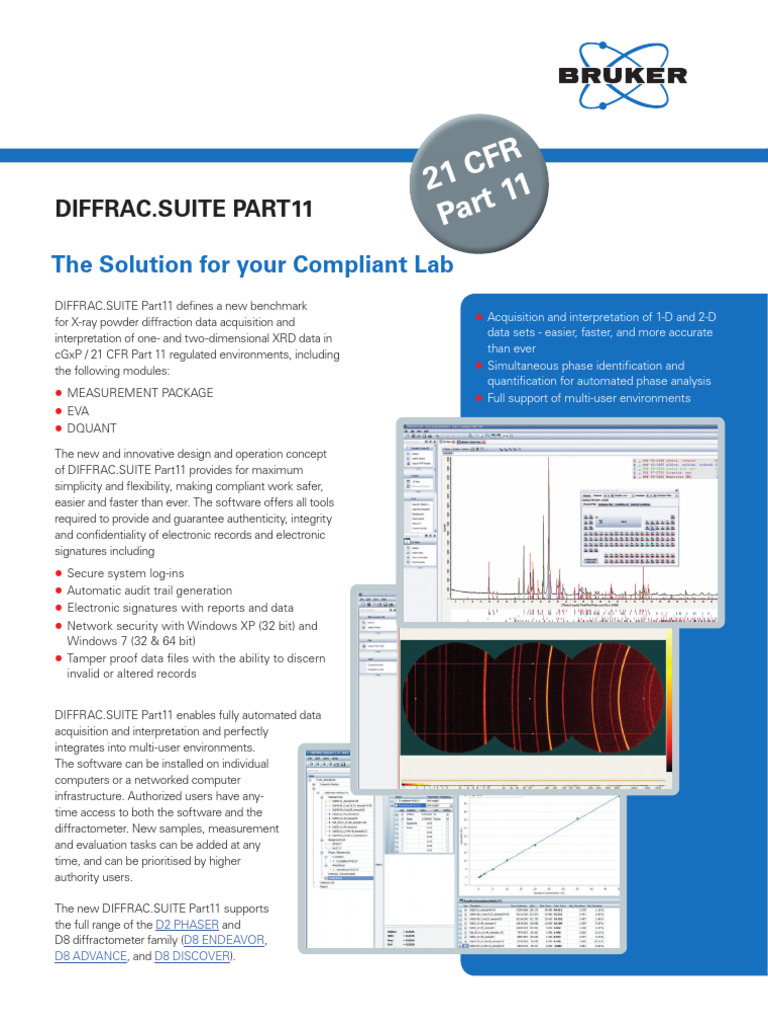 DIFFRAC.SUITE Part11: XRD Compliance Solution | PDF | Verification And ...