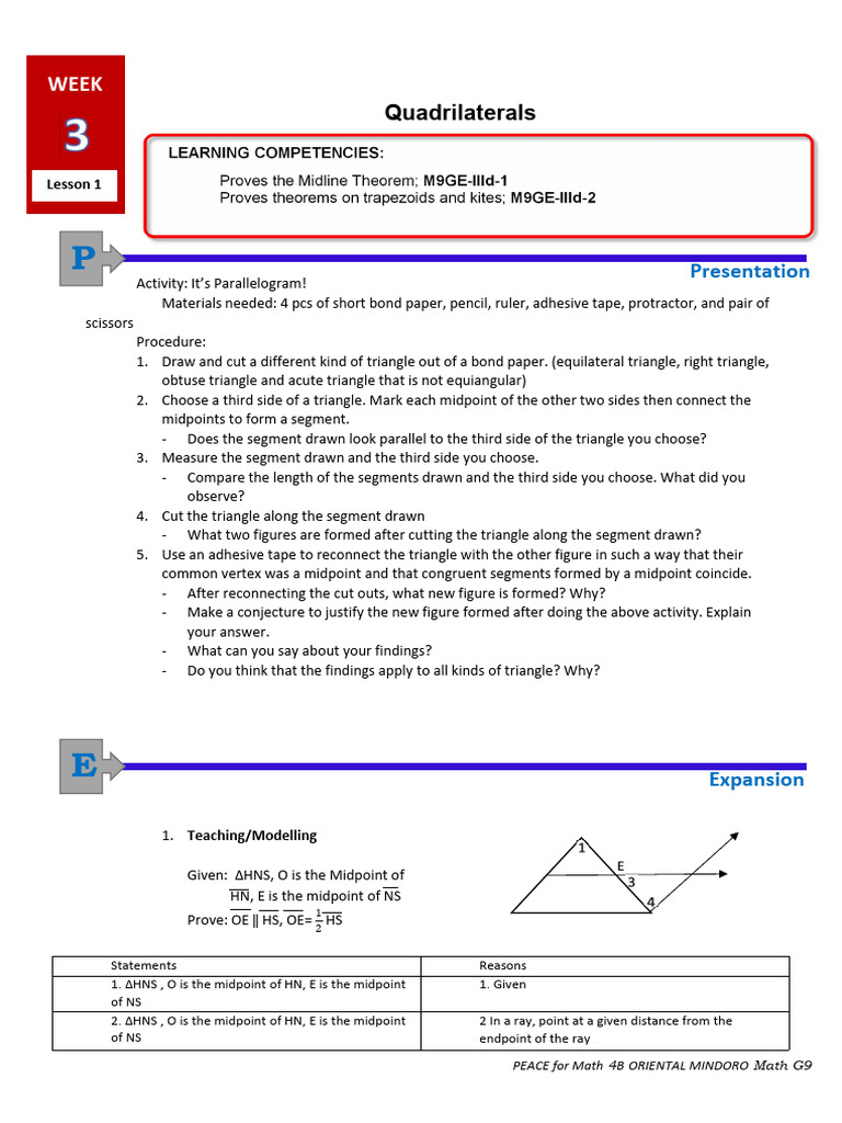 Week 3 | PDF | Triangle | Geometric Shapes