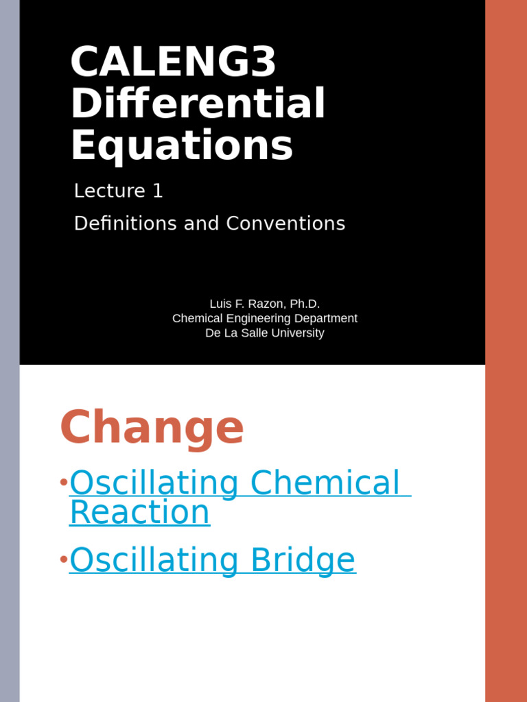 Differential Equations Overview | PDF | Nonlinear System | Differential ...