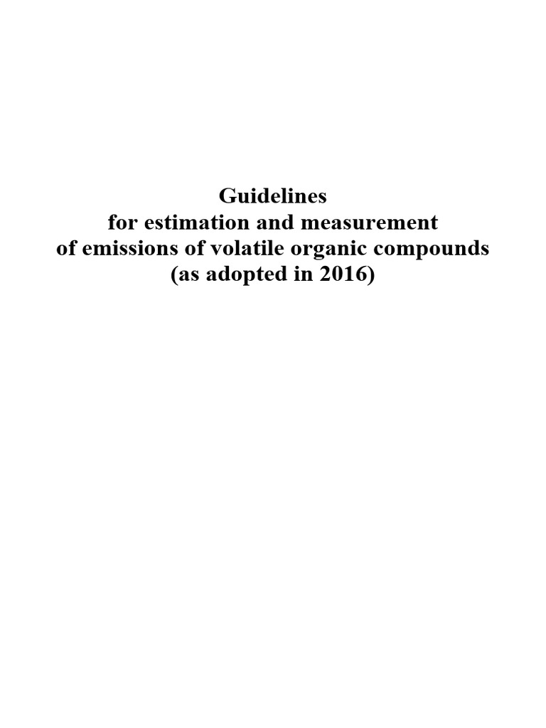 VOC Emissions Measurement Guidelines | PDF | Volatile Organic Compound ...