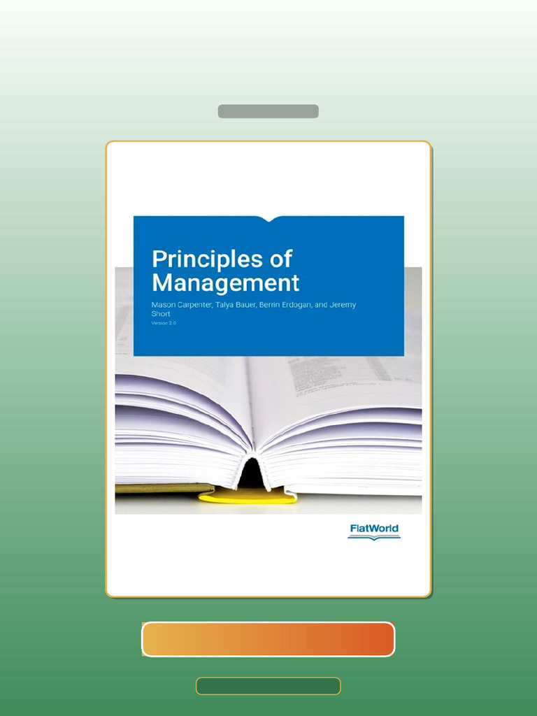 Principles of Management Version 20 by Mason a Carpenter E-book ...