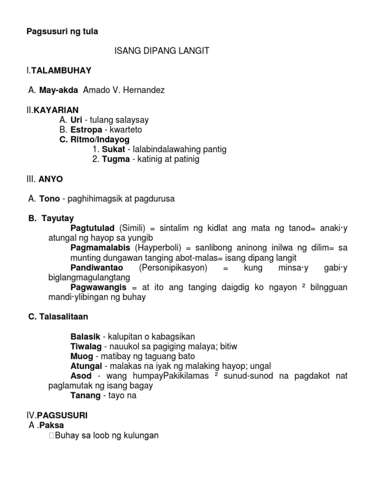 Pagsusuri NG Tula Jha | PDF
