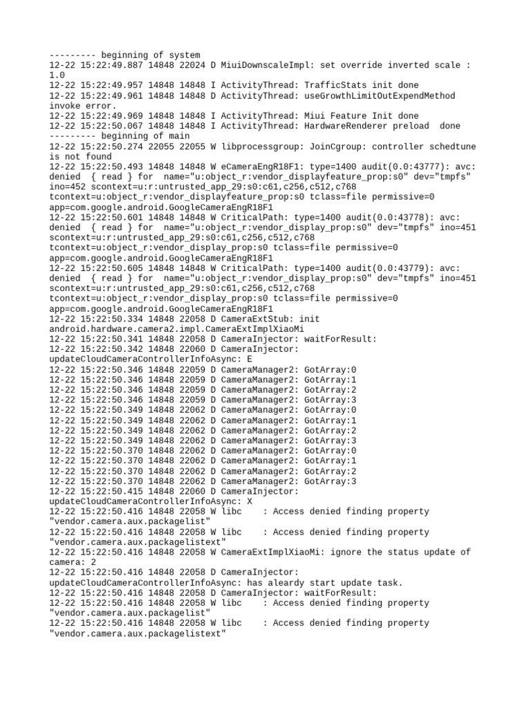 Android Camera Log Analysis | PDF | Computer Programming | System Software