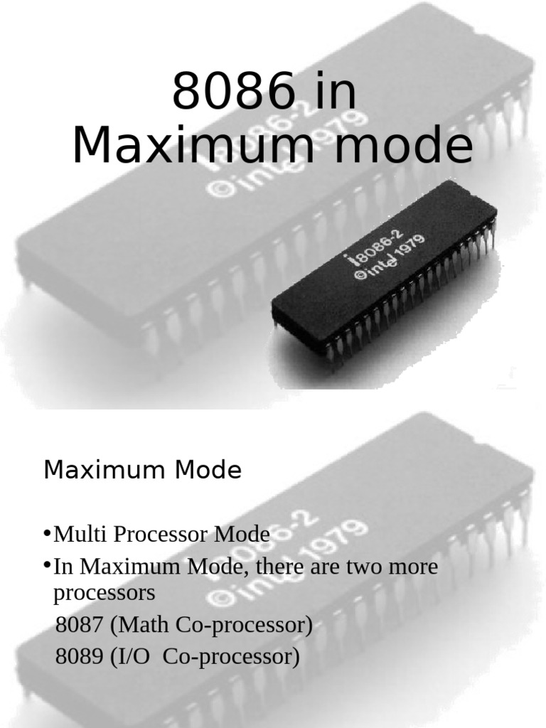 Module 1 Part e (Maximum Mode) | PDF | Central Processing Unit | X86 ...