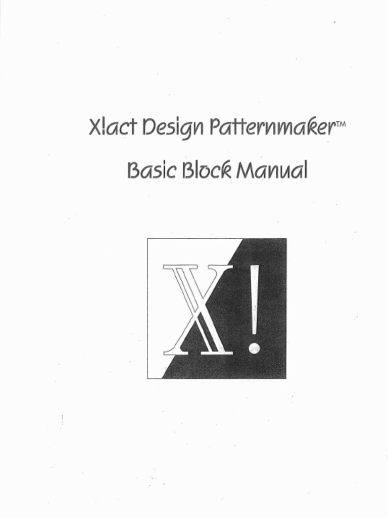 Xact Patternmaker Manual | PDF