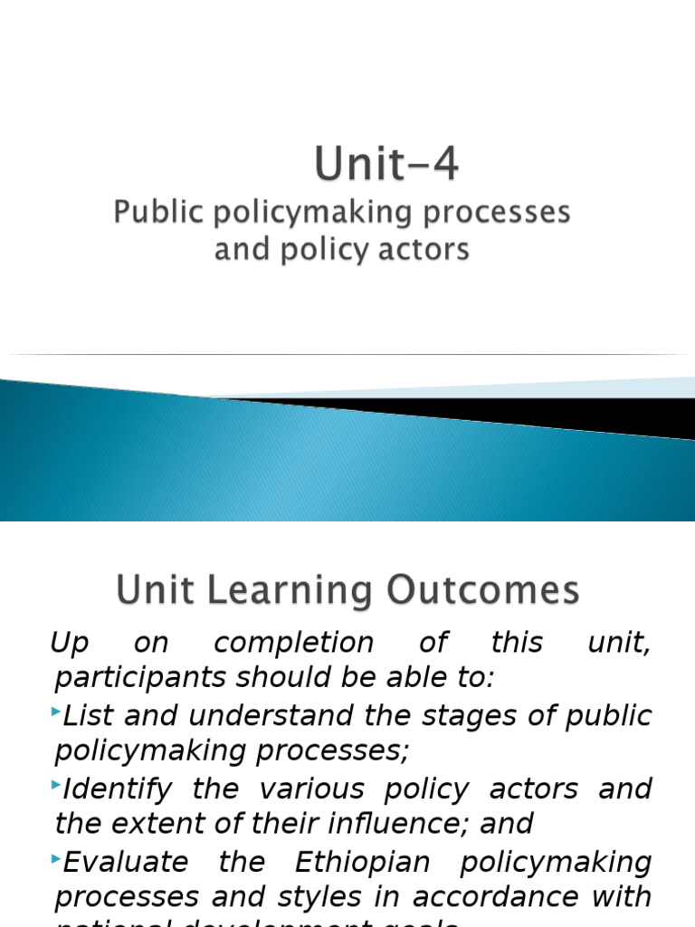 Ethiopian Public Policymaking Process | PDF | Policy