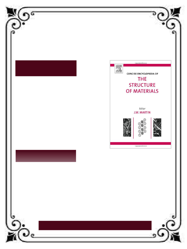 Concise Encyclopedia of the Structure of Materials 1st ed Edition J. W ...
