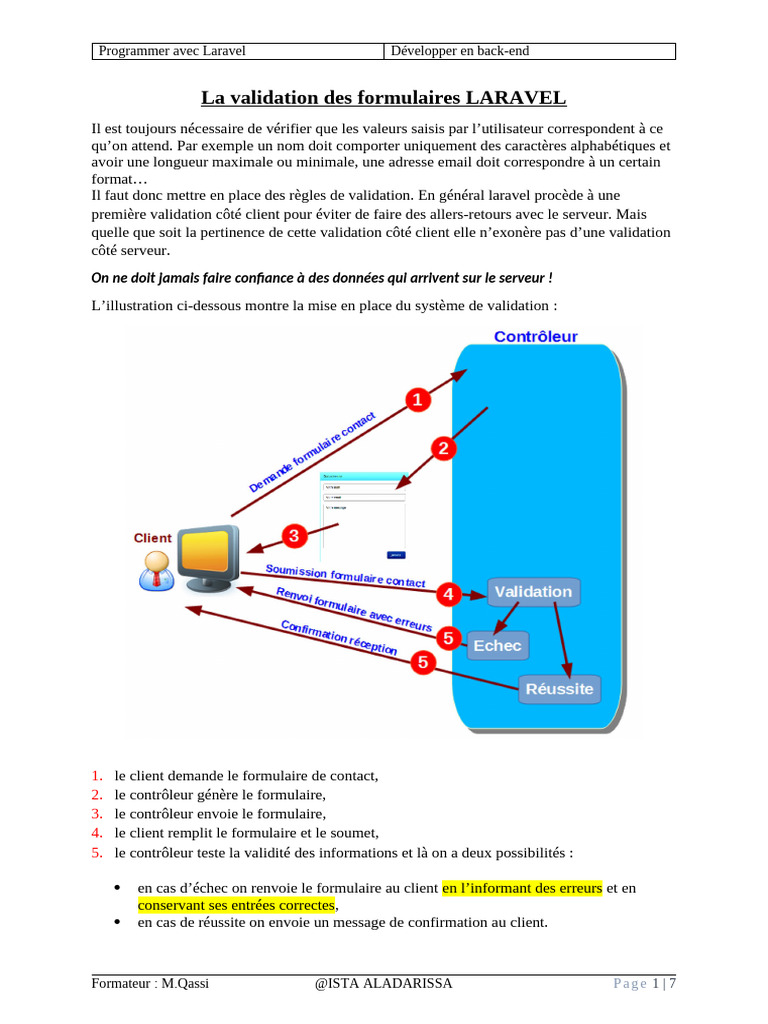 Validation des formulaires avec Laravel | PDF | Serveur (Informatique ...