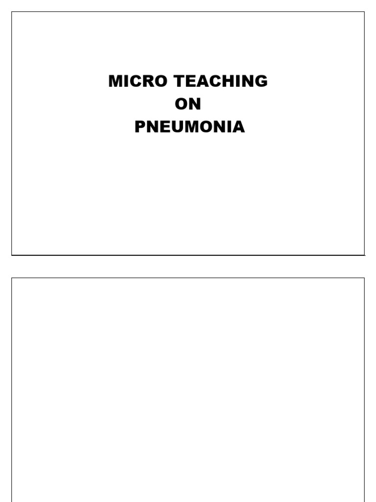 sailu 123 microteaching-----11 | PDF | Pneumonia | Lung