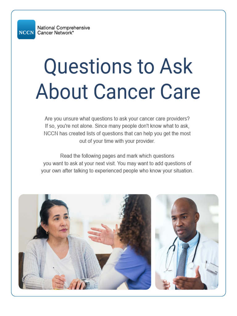 Essential Questions for Cancer Care | PDF | Clinical Trial | Cancer