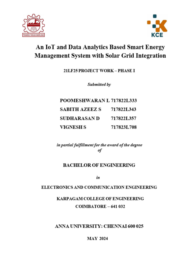 IoT-Based Smart Energy Management System | PDF | Relay | Battery Charger
