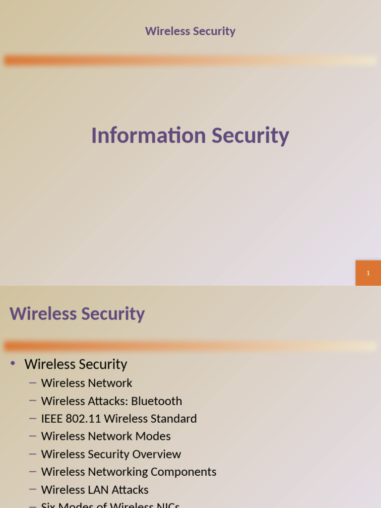 Wireless Security: Overview & Risks | PDF | Ieee 802.11 | Wireless Lan