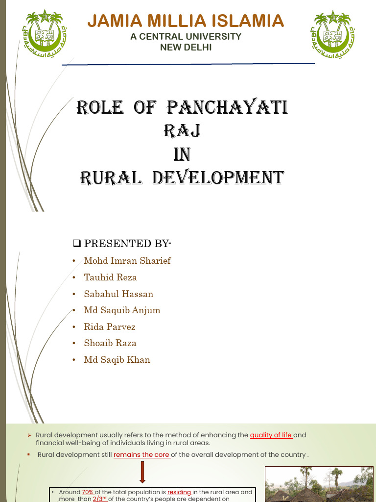Panchayati Raj's Impact on Rural Development | PDF | Natural Environment