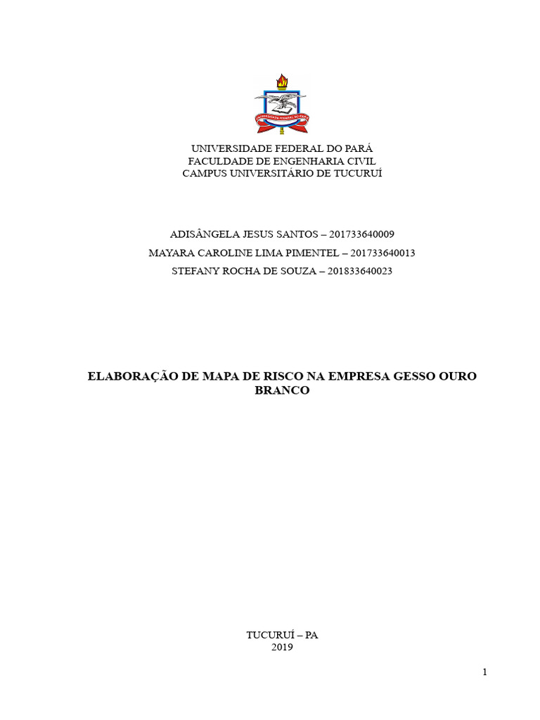 Mapa de Risco Modelo | PDF | Cor