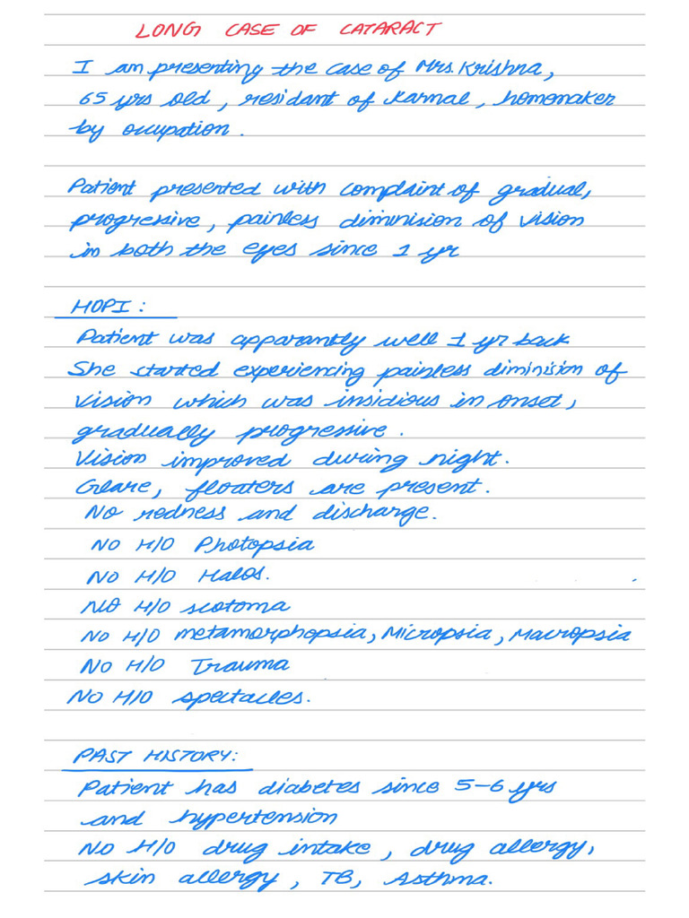Cataract Long Case | PDF