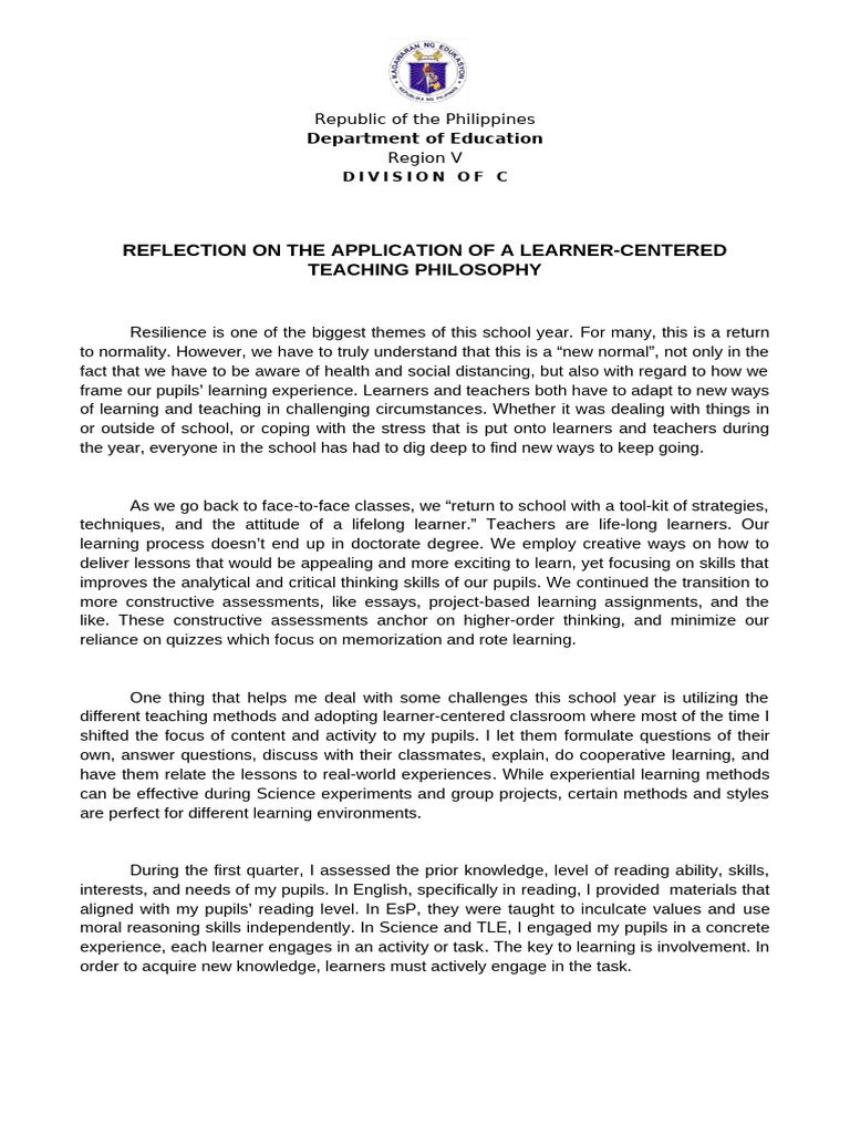 LAC Reflection | PDF | Learning | Teaching Method