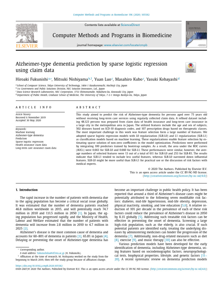 16_Alzheimer-Type Dementia Prediction by Sparse Logistic Regression ...
