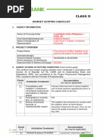 Market Scoping Checklist Template | PDF