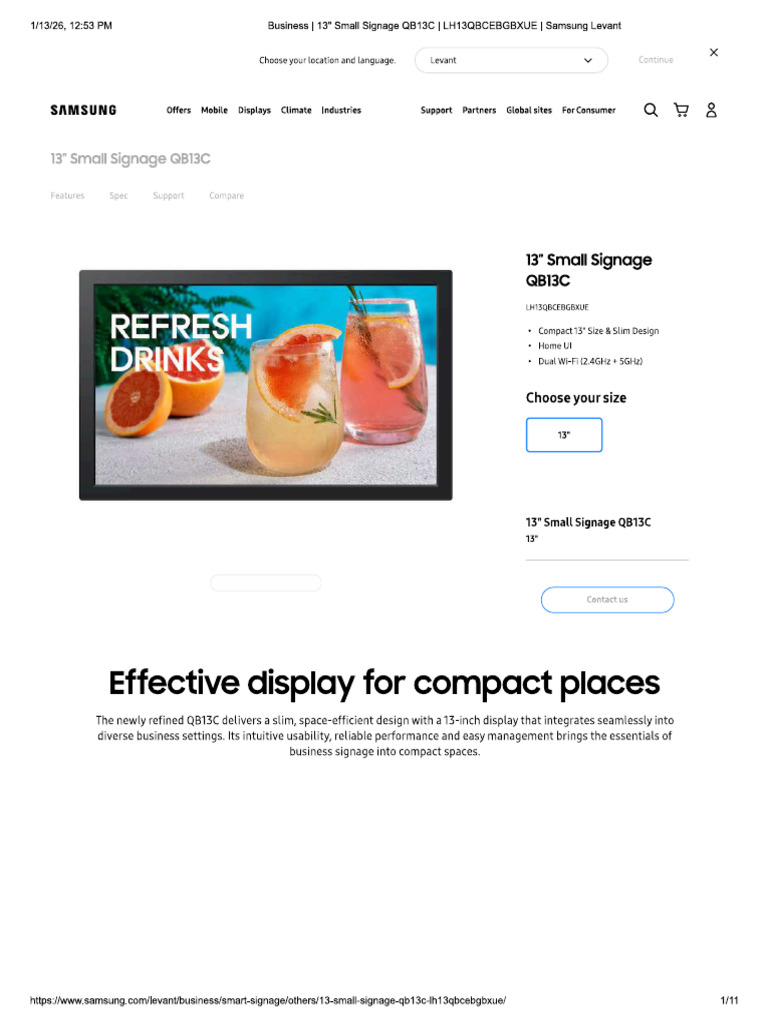 13'' Small Signage QB13C | PDF