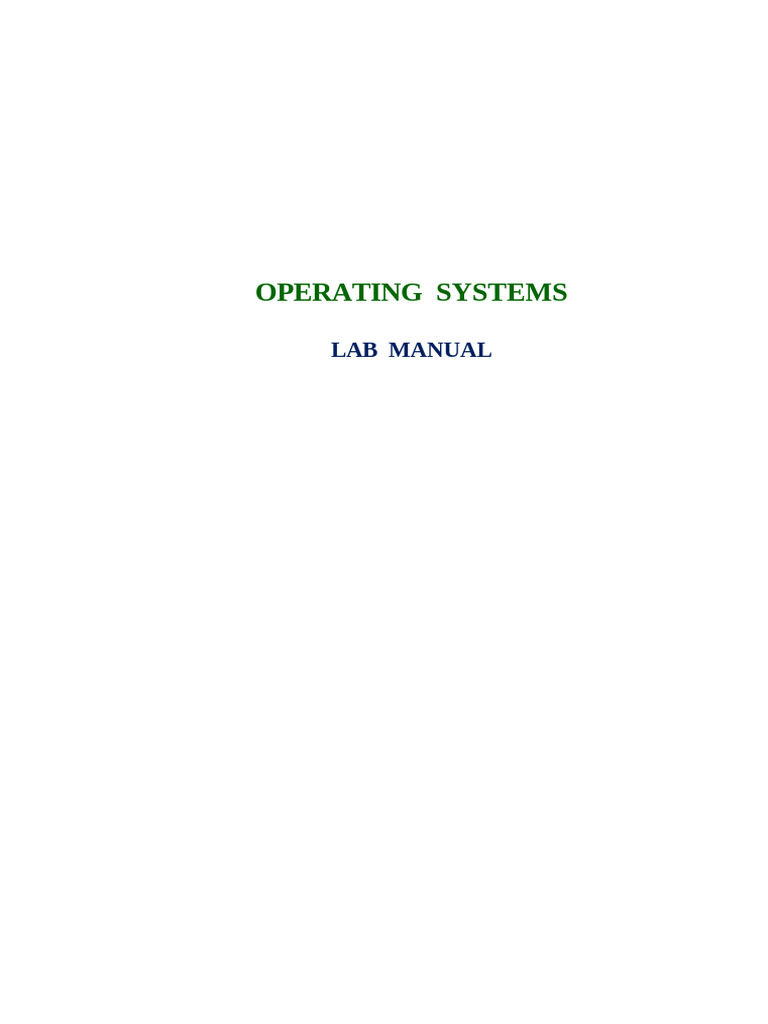 Operating Systems Lab Manual: C Programs | PDF | Scheduling (Computing ...