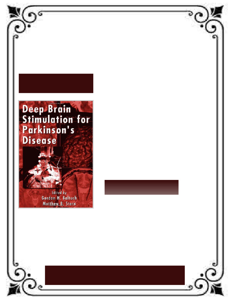 Deep Brain Stimulation for Parkinson s Disease 1st Edition H. Baltuch ...