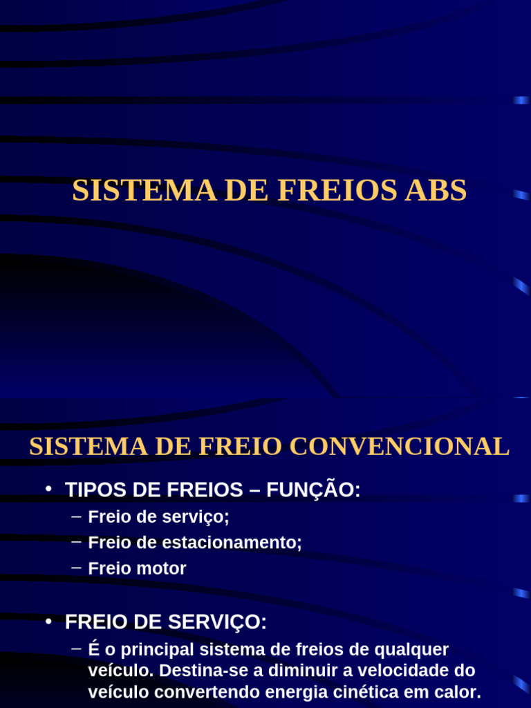 SISTEMA DE FREIOS ABS | PDF | Freio | Freios ABS