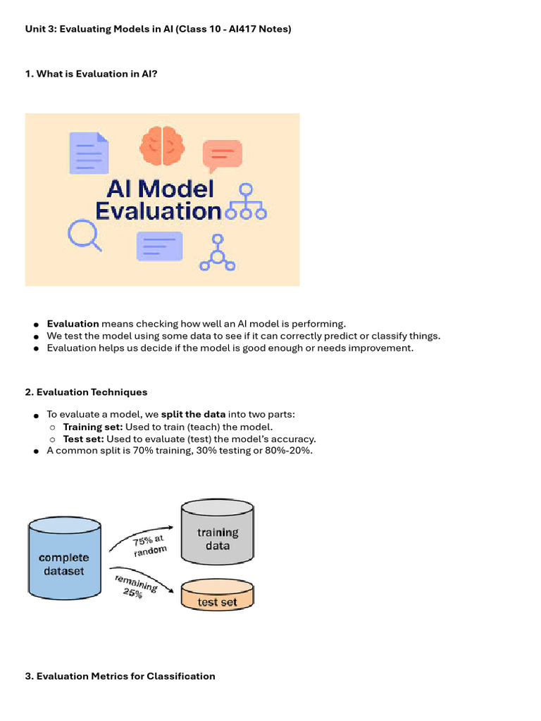 AI Model Evaluation Techniques and Metrics | PDF | Accuracy And ...