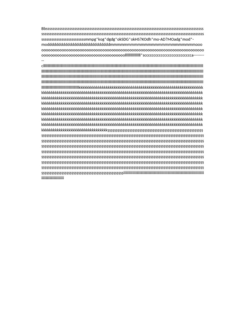 Nonsensical Text Document | PDF