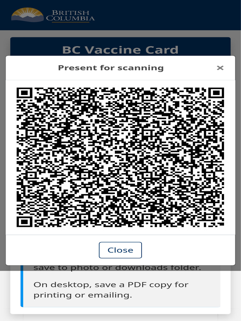 BC Vaccine Card Details and Usage | PDF