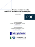 Financial Returns To Industry From The Federal Aid in Wildlife Restoration Program - 2011