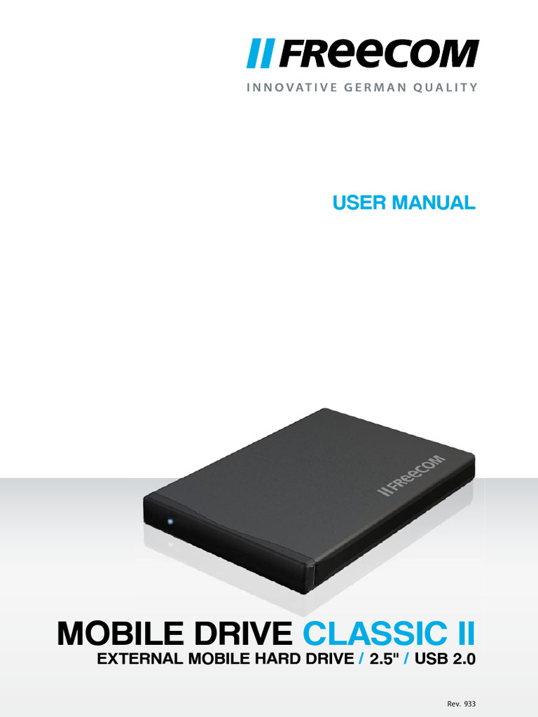 Freecom Mobile Drive Classic II Manual | PDF | File System | Computer File