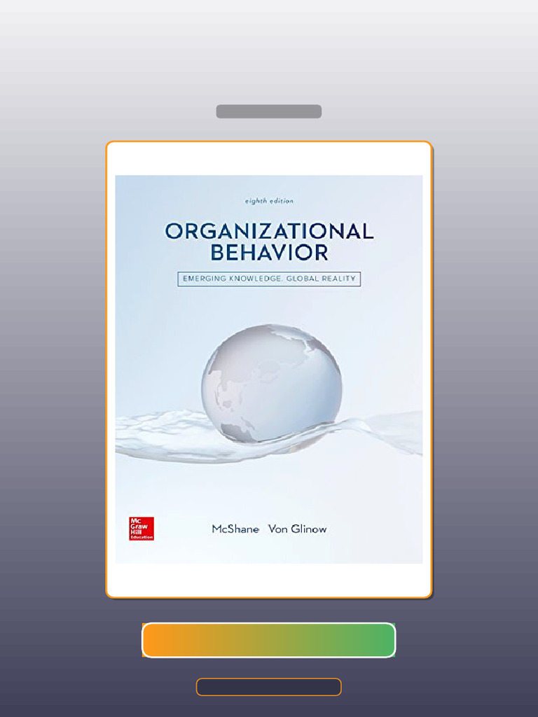 Organizational Behavior 8th Edition Ebook Testbank Solutions PDF
