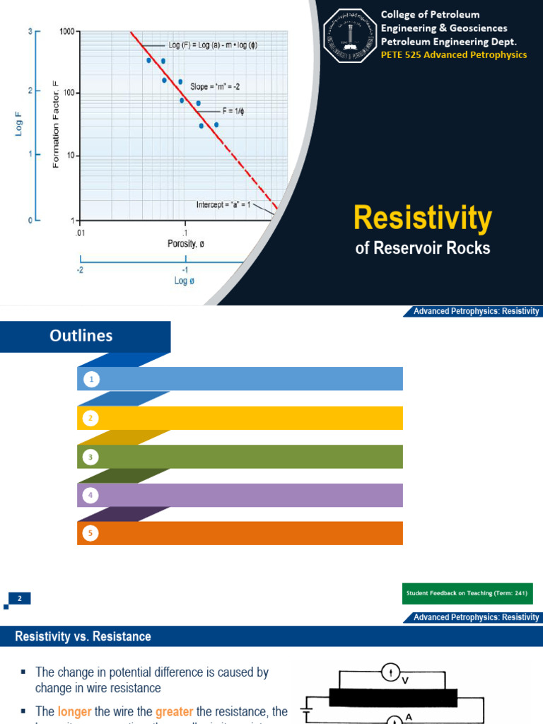 Advanced Petrophysics: Rock Resistivity | PDF | Porosity | Electrical ...
