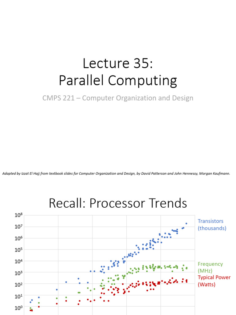 Lecture 35 - Parallel Computing | PDF | Central Processing Unit | Cpu Cache